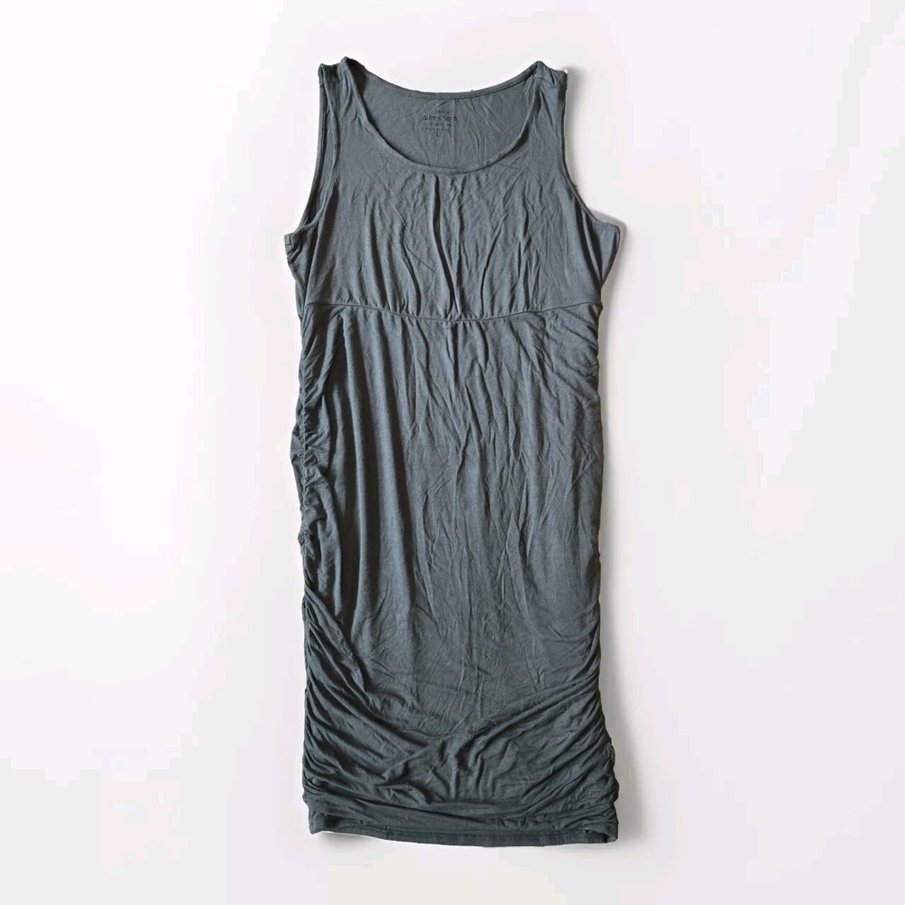 Torrid Super Soft Knit Sleeveless Scrunch Midi Dress Size 3 Olive Green